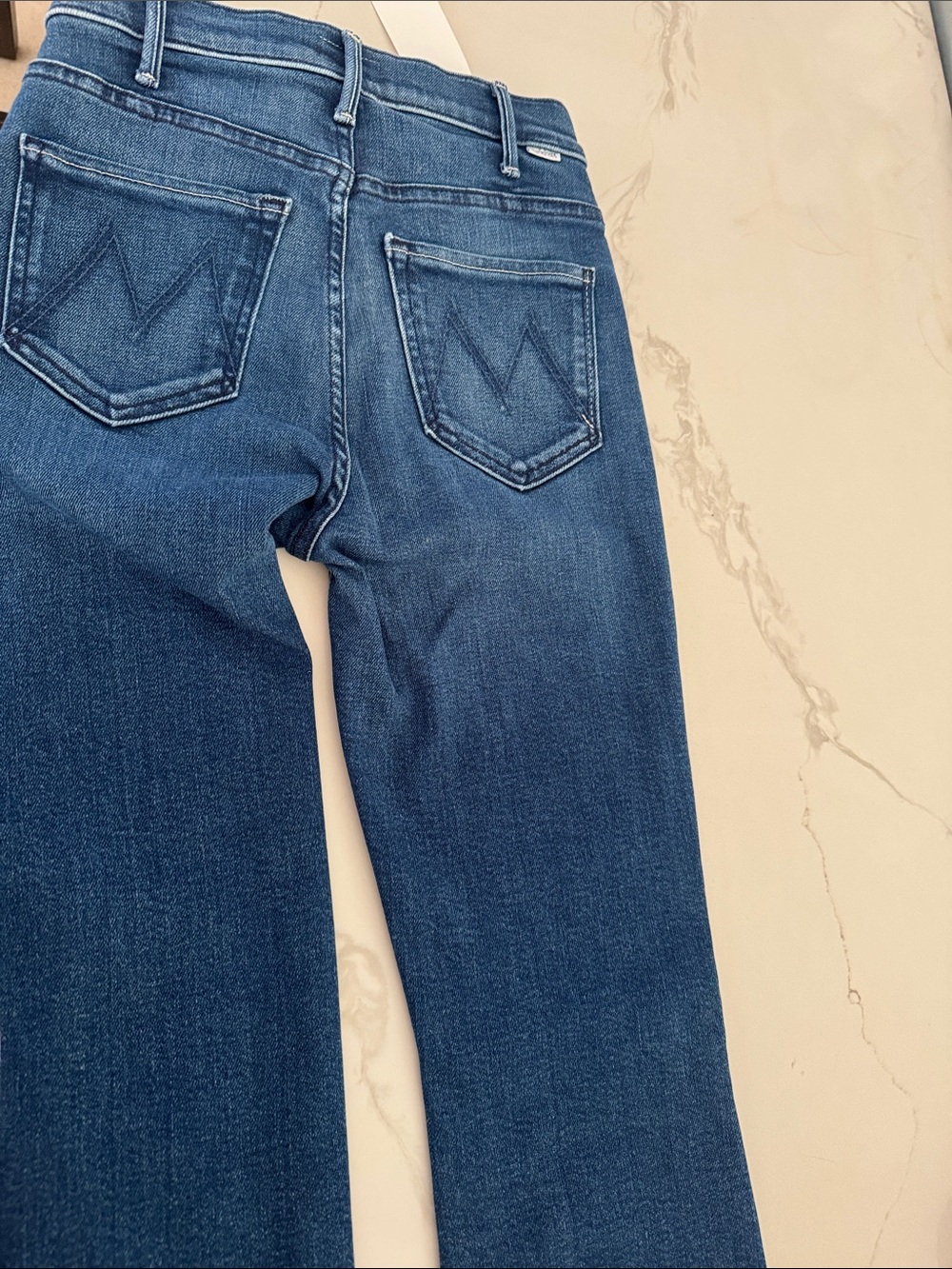 MOTHER Dark Indigo Straight-Leg High-Rise Jeans - Picture 9 of 10